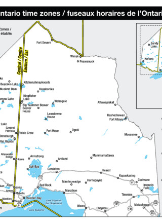 Fuseaux horaires de l’Ontario  &mdash; Photo : Ontario/web